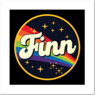 Finn // Rainbow In Space Vintage Style Posters and Art